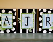 Sailboat Name Initial Paintings