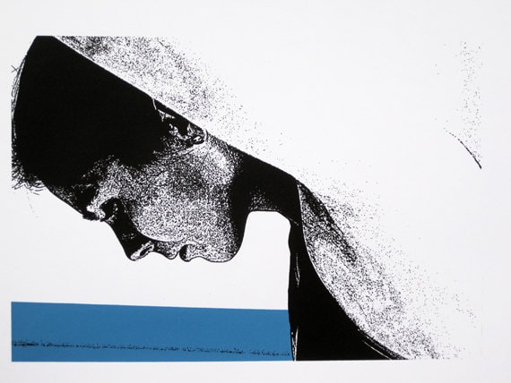 Swimmer on Diving Board - limited edition screenprint