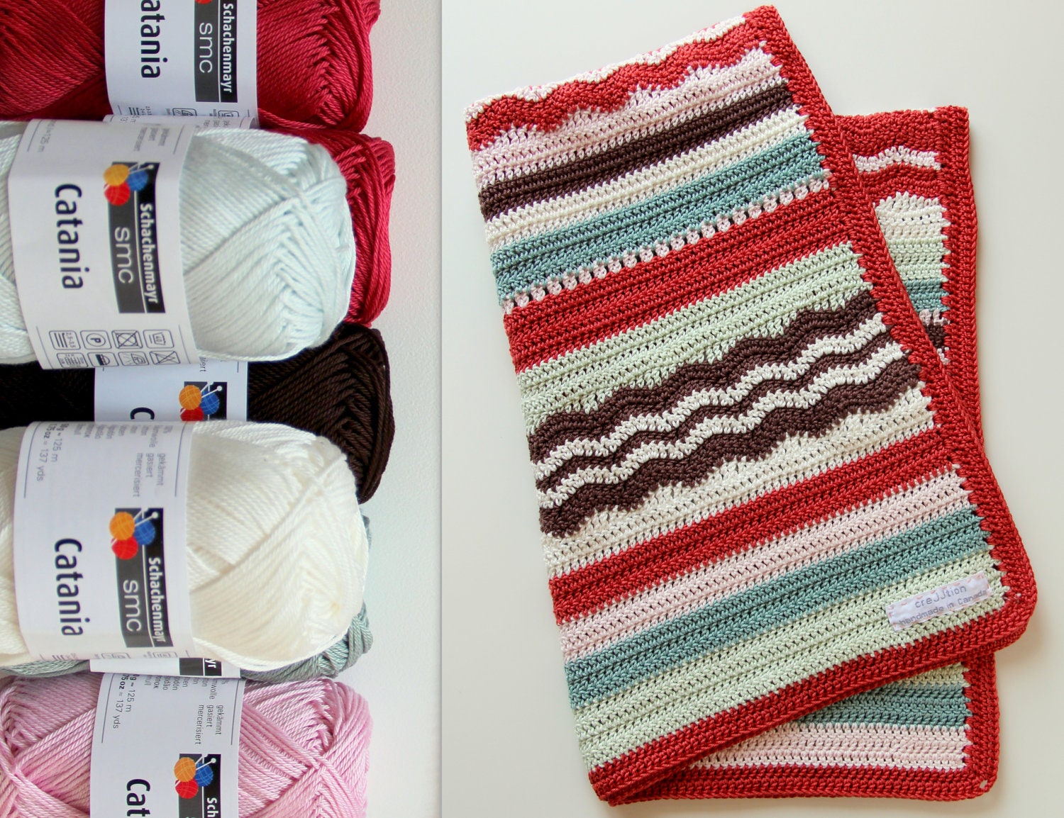 crochet kit baby blanket : pattern and yarn