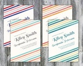 Stripes Wedding Invitation - DIY Printable Custom PDF