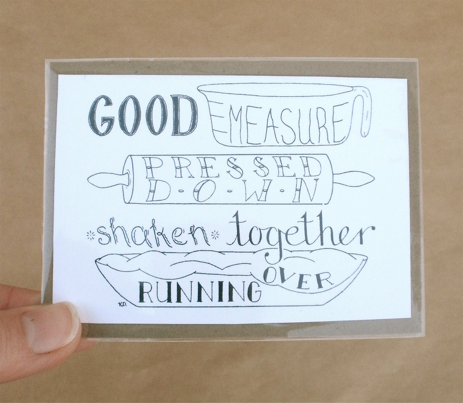 Gift Tag, ATC, ACEO, Miniature Typography, Dollhouse Poster