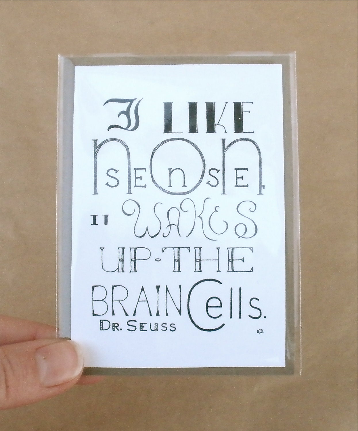 Gift Tag, ATC, ACEO, Miniature Typography, Dollhouse Poster