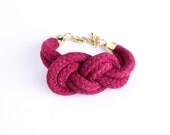 Sailor Knot - Cotton Rope Bracelet in burgundy
