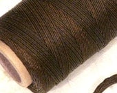 3 Yards 1mm Walnut Brown Waxed Irish Linen Cord for knotting bracelets and necklaces, jewelry making supply (3 ply)
