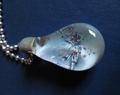 Lampwork Glass Necklace Pendant - Metallic Moth