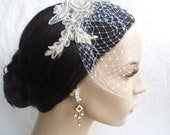 Lace Birdcage Veil / Vintage Inspired Veil. Eloise