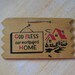 Vintage God Bless Our Mortgaged Home Sign Postcard Back