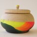 Mini Treasure Pot, Black and Neon Swirll: Wedding Decor, Engagement, Special Jewelry Box, Toothfairy