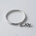 Poetry Silver loose charm 'Joy' Ring... 925 Sterling silver Stacking ring with loose word charm