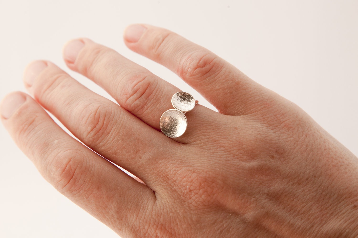 2 Printed Silver Rings (ON SALE)