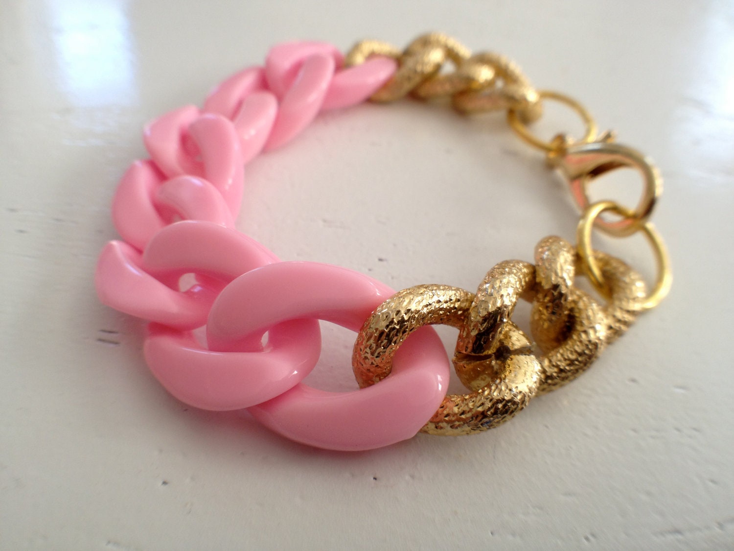 Powder Pink Chain Bracelet