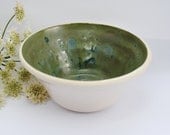 Mediterranean Olive Green Crystal Pottery Bowl, Ideal for Snacks, Nuts, and Outdoor Nibbles