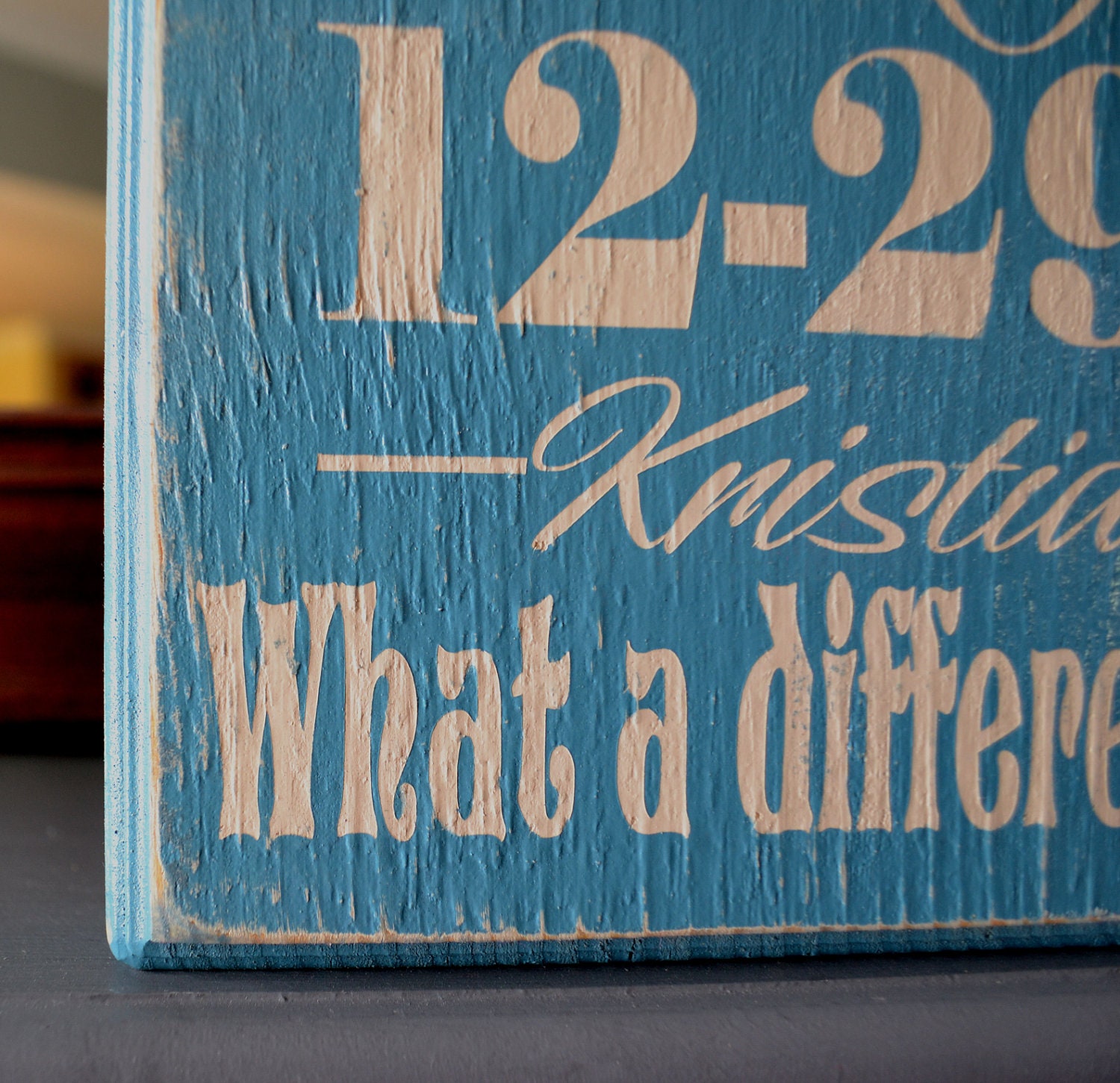 Important Dates Wood Sign, Anniversary Gift, Family Sign, What a Difference a Day Makes, Important Date Art