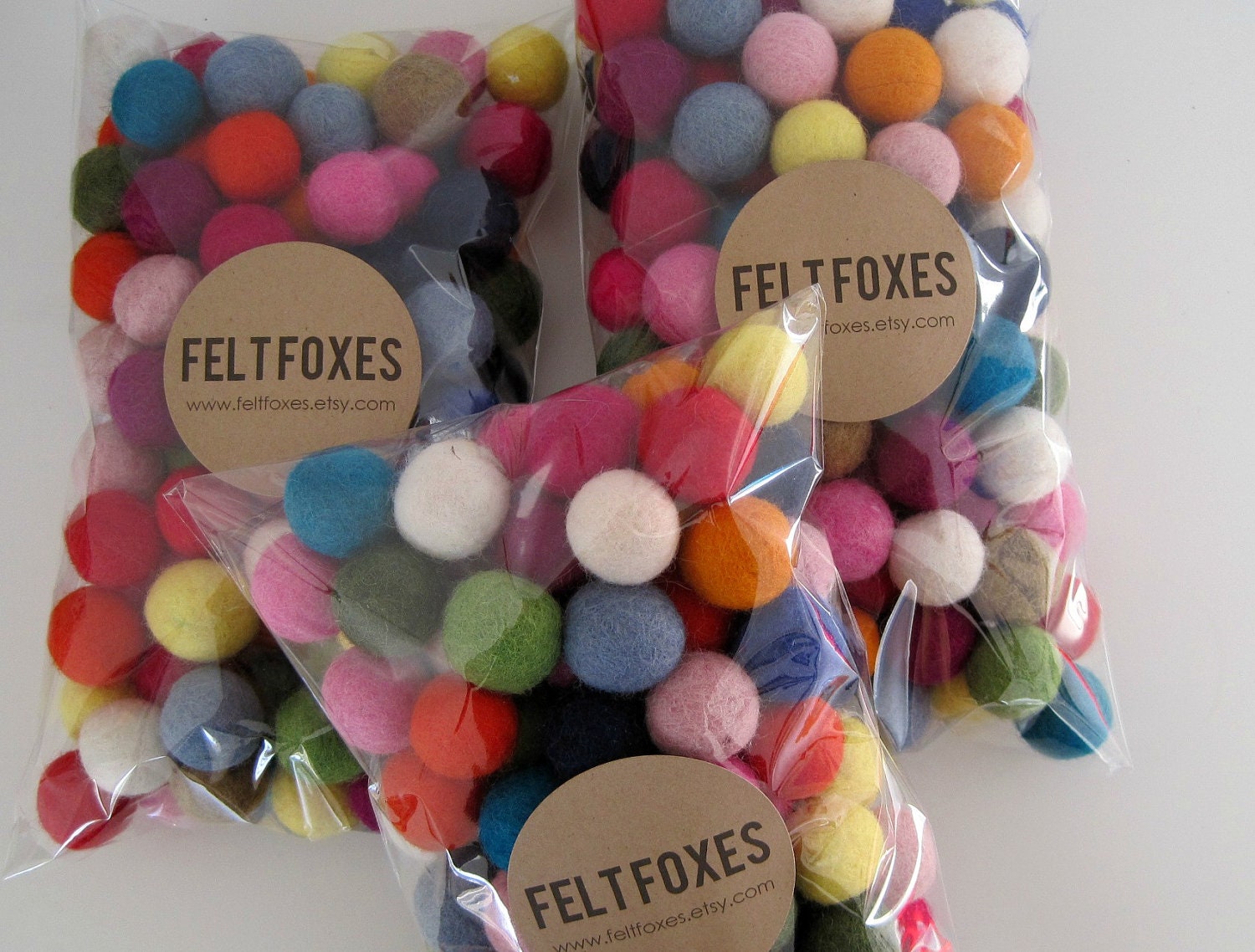 Wool Felt Balls x 50 Multicolored 20mm size