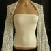 Hand knitted white shrug