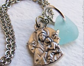 Our Lady of Perpetual Help. Our Lady Perpetual Succour.  Saint Medal Necklace. Catholic Jewelry. Motherhood Necklace.