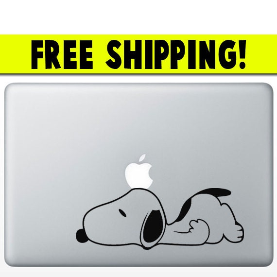 Snoopy Macbook Decal Planking Sticker for a Mac or any Laptop