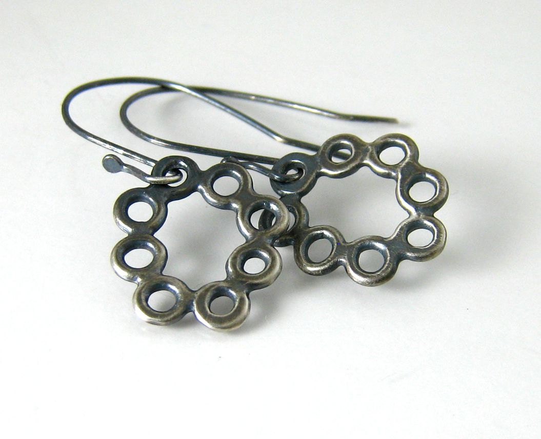 Silver dangle earrings, Silver Jewelry, Unique handmade silver jewelry, Small dangle earrings