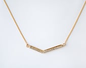 Geometric cubic v necklace