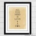 Love and a Dog - Color Choices - Giclee Art Poster Print - 8 x 10