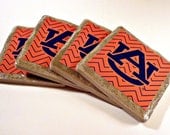 Auburn Tigers Tile Drink Coasters - Set of 4