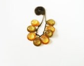 Gold Shatter, Green, White Resin Necklace Resin Charms Resin Jewelry Gold Metal
