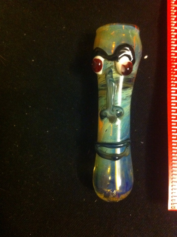 American handblown glass pipe -ONE HITTER-chillum-bat