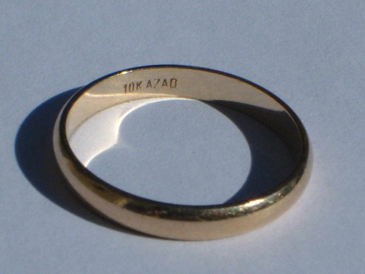 Vintage Gold Band Solid 10 K Gold Wedding Gold Band Unisex wedding band