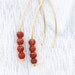 Coral earrings, gold red earrings, red coral earrings, silver coral earrings, bridesmaid earrings, everyday earrings, long earrings