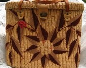 woven straw purse, Large Shopping Tote Vintage Summer bag Purse beach bag