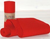 100% Wool Felt Roll - 5" x 36" Roll - Wool Felt Color Scarlet red-27 - Felt Rolls