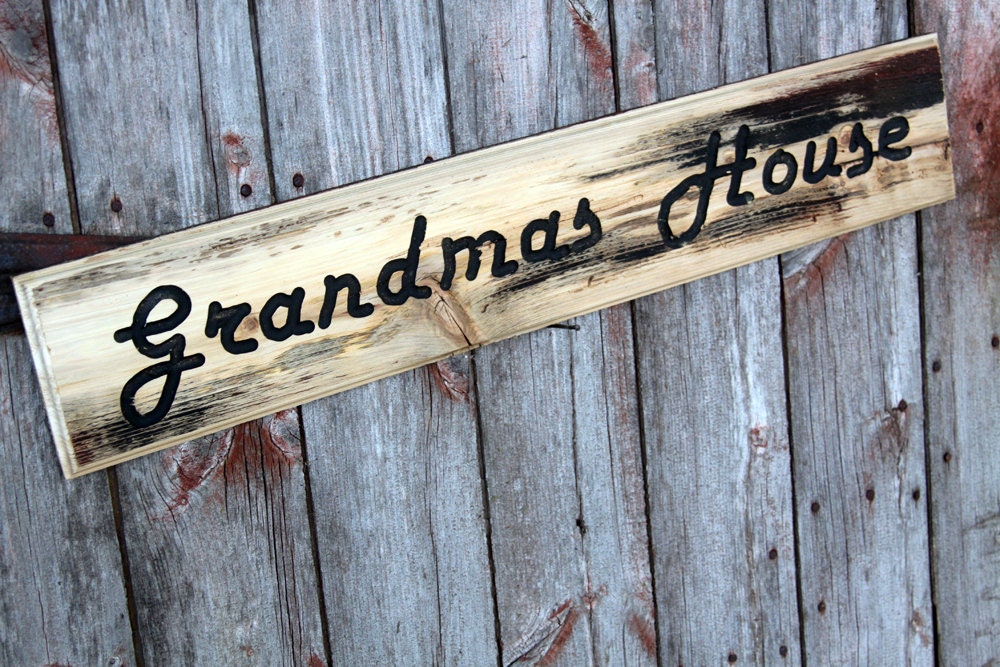 Grandmas House Primitive Barnwood Sign Home Decor Rustic Wall Hanger