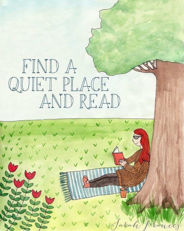 A Quiet Place to Read - 5 x 7 Watercolour Print