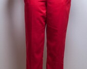 Red Crop Pants