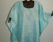 TUNIC for Plus Size - Aqua with Tiny Flowers
