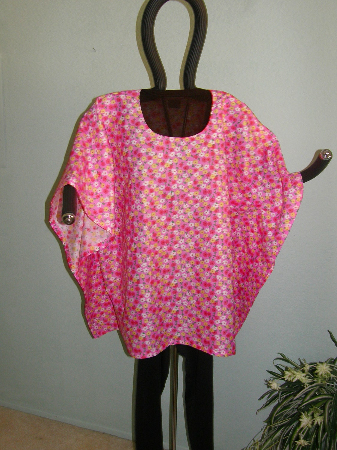 TUNIC for Plus Size - Pink with Tiny Flowers