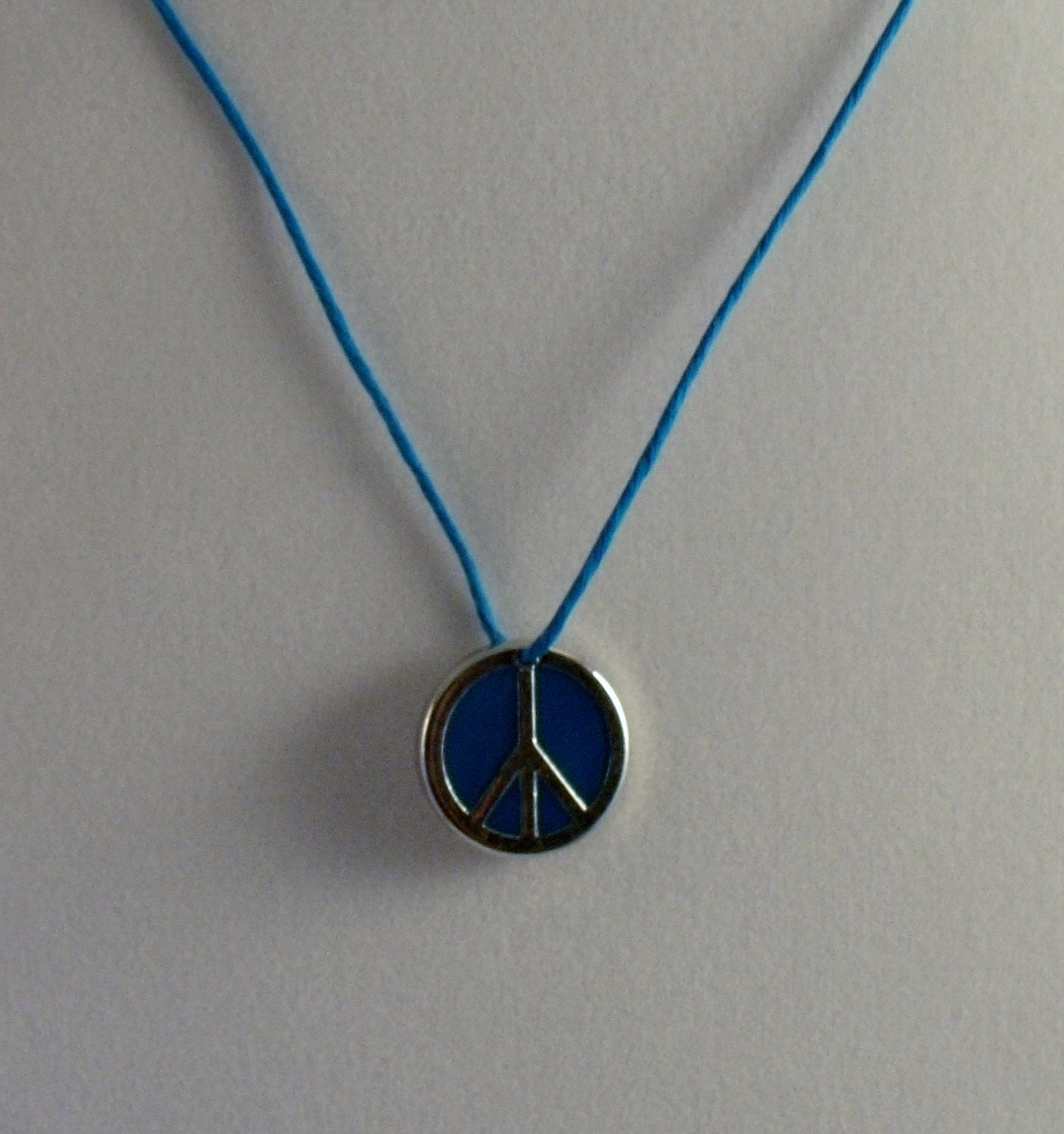 Peace Charm Hemp Necklace