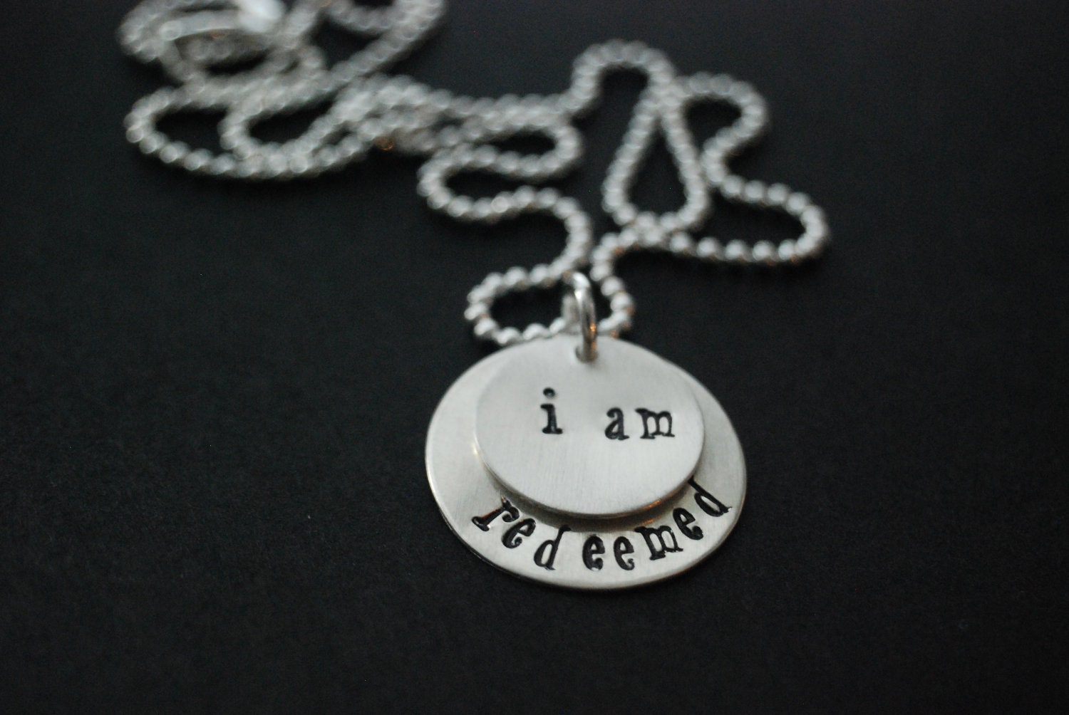 Hand Stamped Sterling Silver Necklace