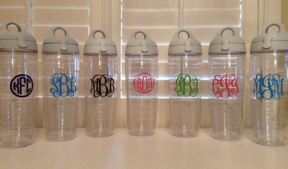 Monogram Decal 2.5 inch text or symbol perfect for you tervis tumbler or water bottle