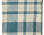 Blue and Beige Plaid Pocket Square