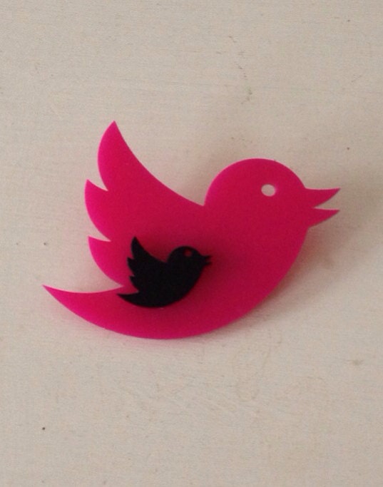 Mother Bird and baby Brooch
