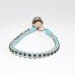 Black Rhinestone Chain and Blue Wrap Bracelet