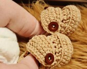 Crocheted loafer style booties