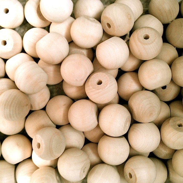 10 Wood Ball Knobs - Doll Heads - Kids Wood Craft Supplies Il_570xn