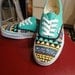 Hand Painted Aztec Vans MADE TO ORDER