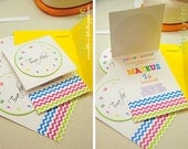 Time Flies Colorful Chevron EDITABLE & PRINTABLE Birthday Invitation - As Seen on Amy Atlas and HWTM Blogs