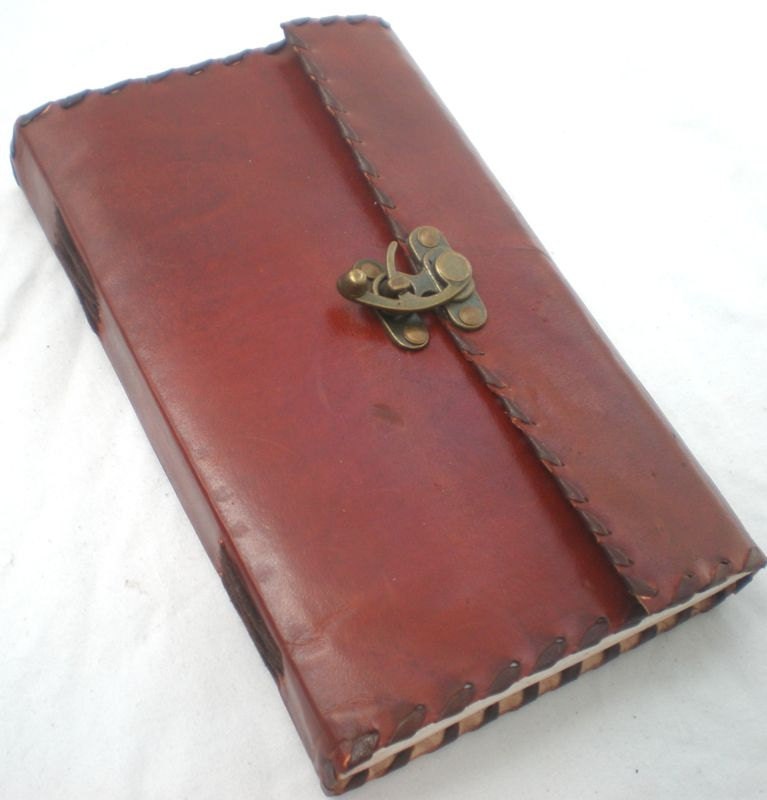 Handmade Leather Notebook Diary Journal - Vintage Style - Poetry and Secret book - leathercreations110