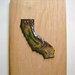 Hand Made Topographic  California - Unique 3D Sculpture of the State of California - Miniature Diorama Showing the Topography of California
