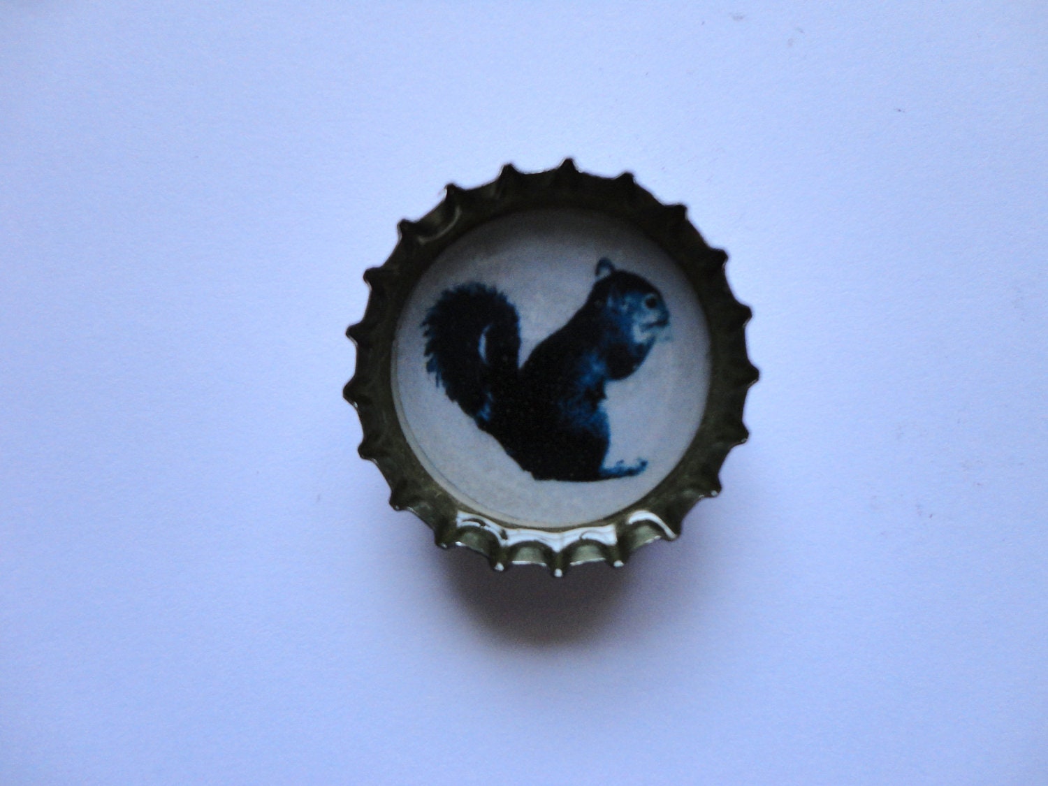 Squirrel Bottle Cap Magnet