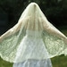 Lace Fingertip Veil, Ivory Wedding Veil, Chantilly Lace